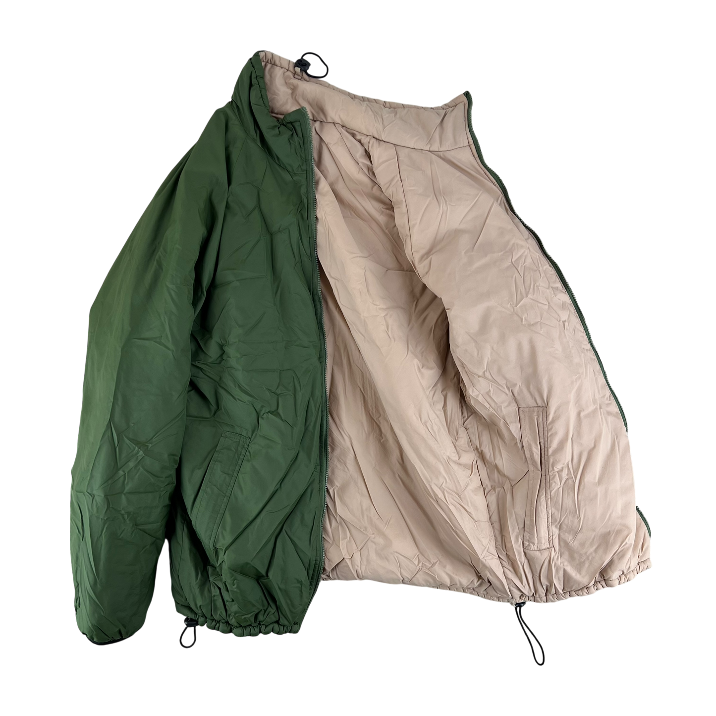 British Army Reversible Thermal Olive Green / Tan Quilted Jacket - Medium