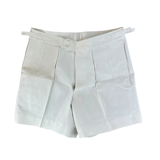 British Merchant Navy 50s Tropical White Shorts - W38