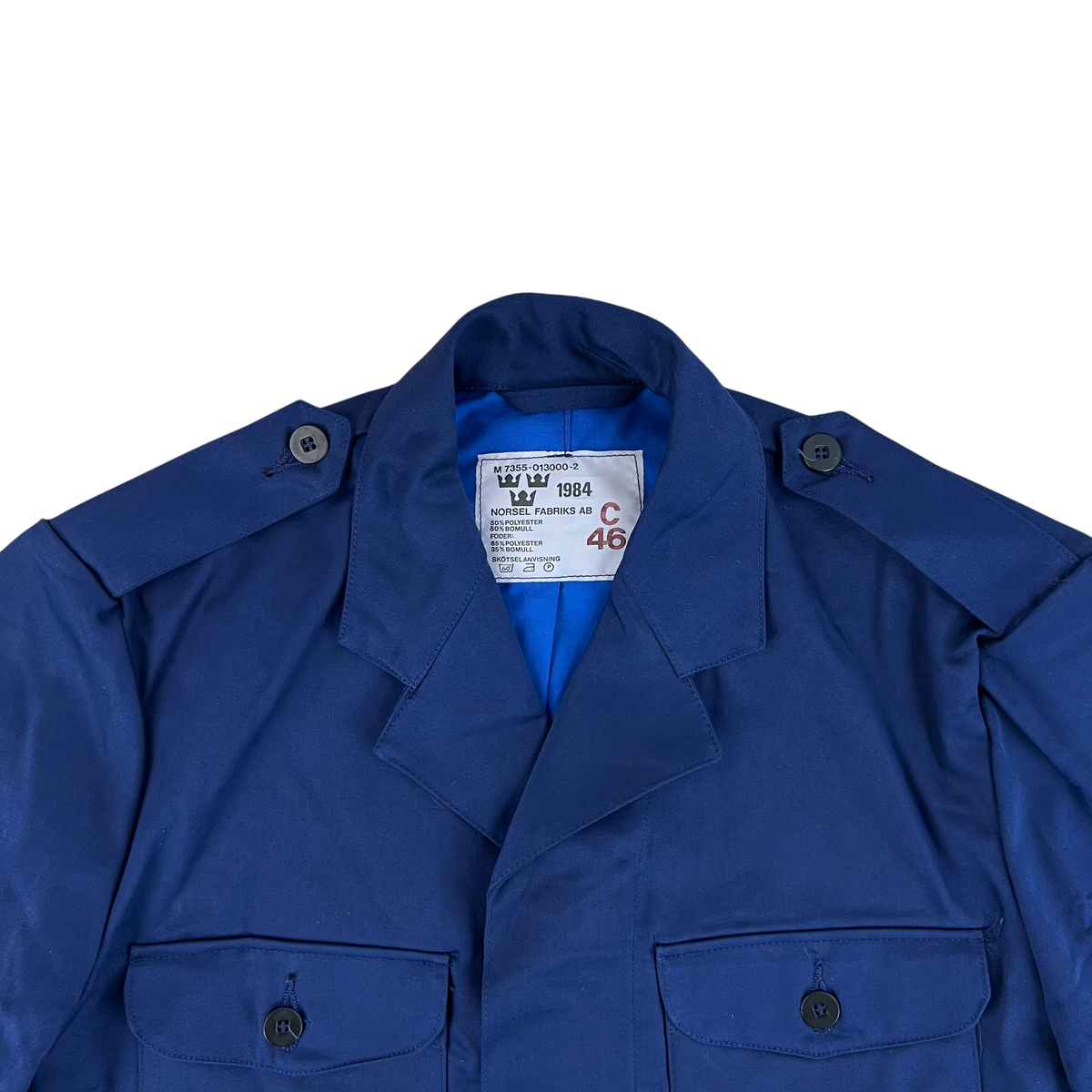 Swedish Navy Blue Work Utility Jacket - Medium