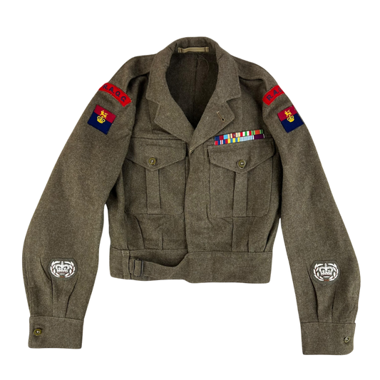 British Army 50s Khaki Ike 1949 Pattern Battle Dress Jacket - RAOC - Medium SIZE 10