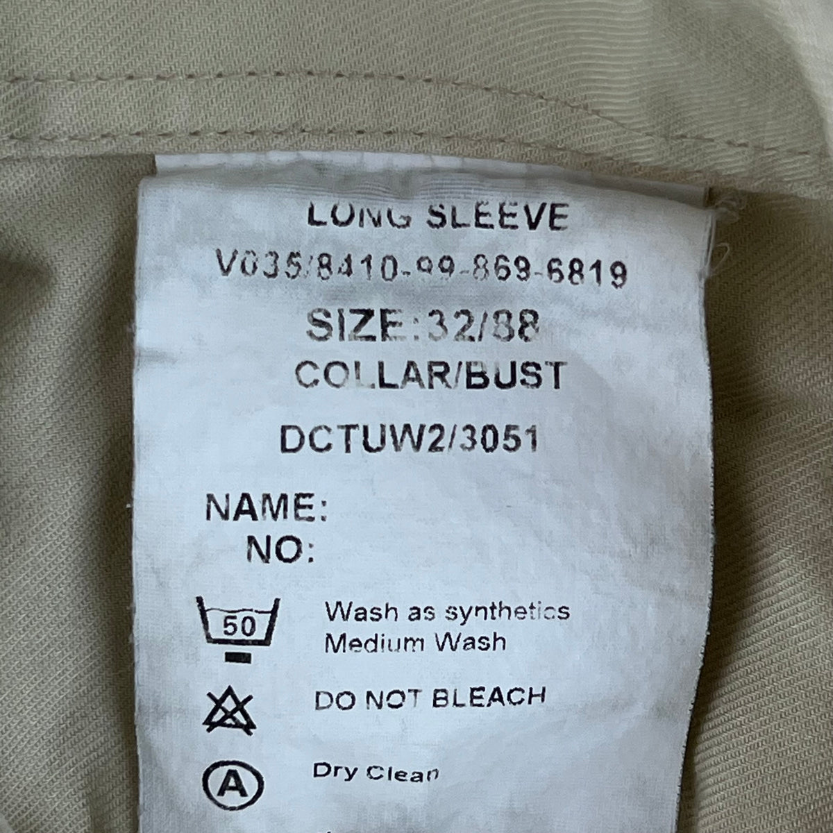 British Army Womens Fawn Shirt Long Sleeve - Small C32