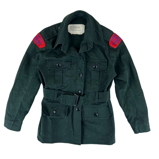 Canadian Army Women's 80's Green CF Cadets Safari Jacket - Small