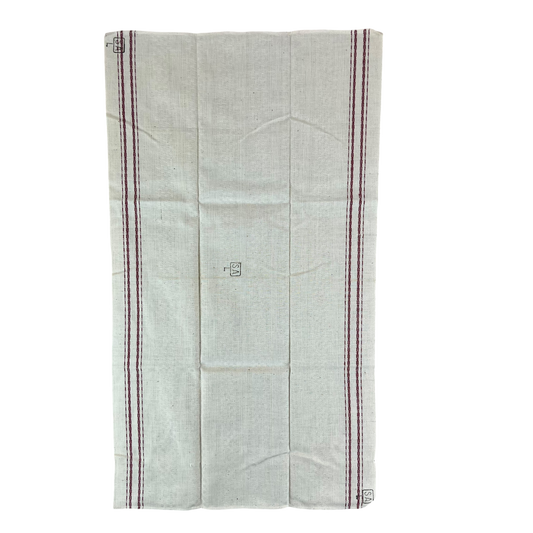 Finnish Army WW2 Cream w/ Red Stipe Tea Towel
