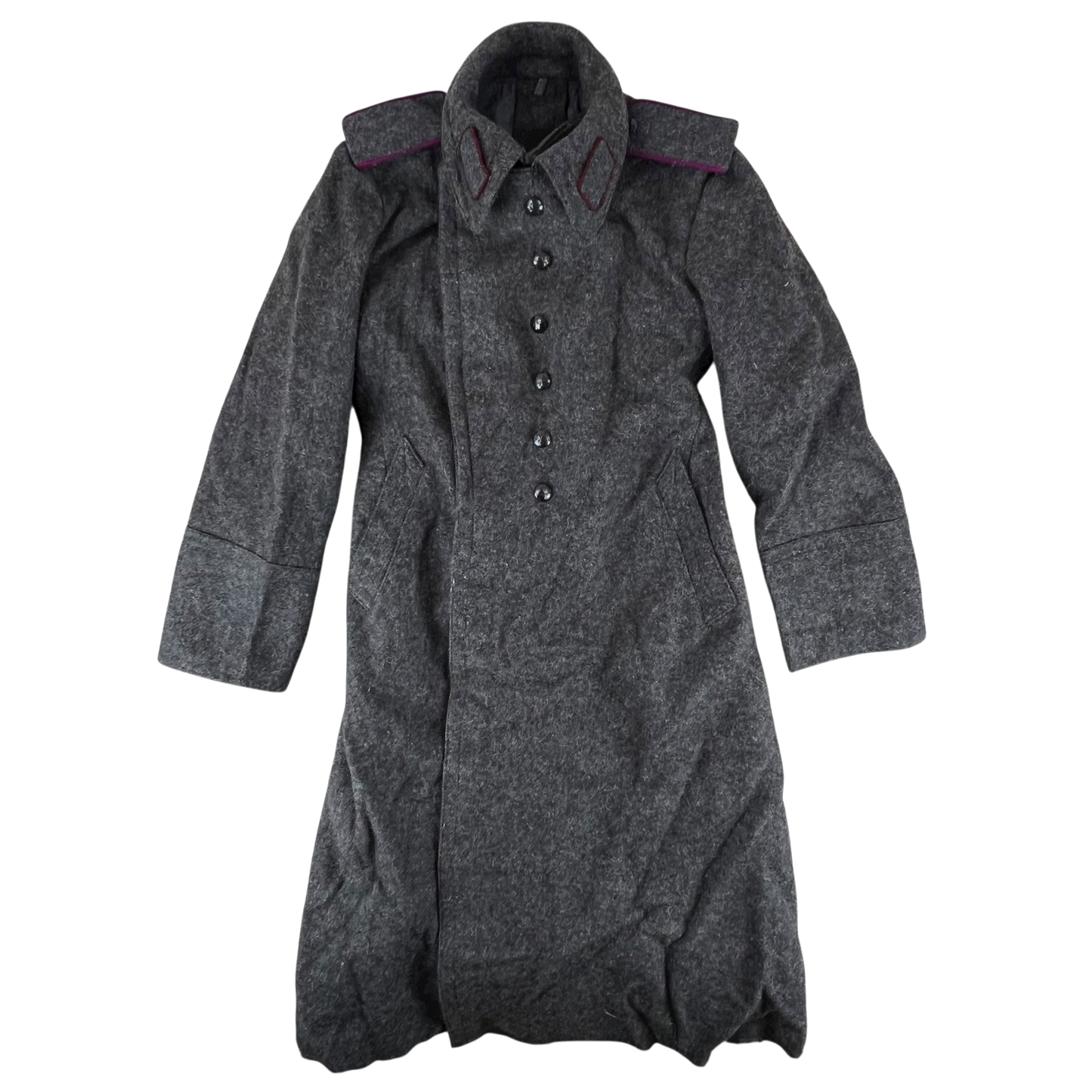 Bulgarian People's Army 60s Grey Wool Greatcoat - Medium