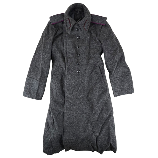 Bulgarian People's Army 60s Grey Wool Greatcoat - Medium