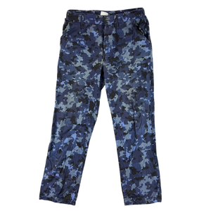 Romanian Navy M2017 Blue Camouflage Ripstop Trousers - W32 L30.5