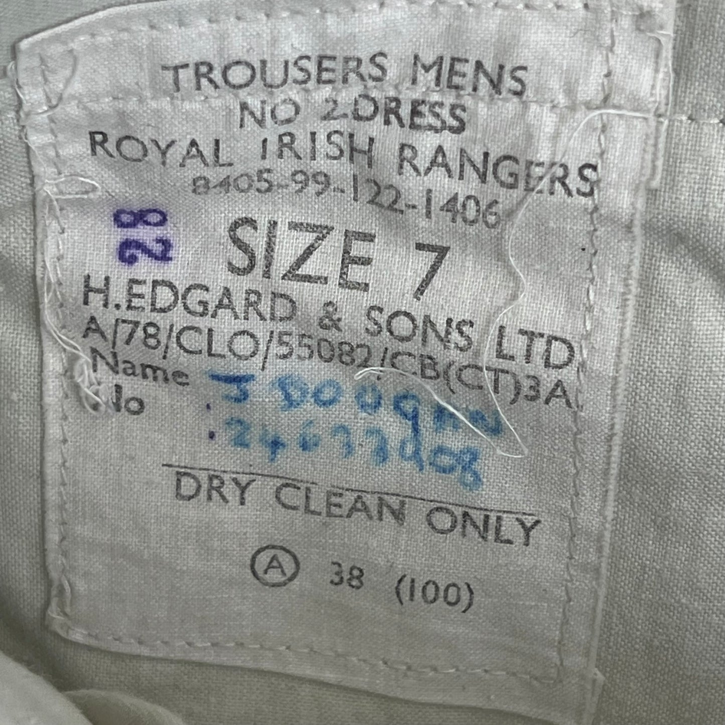 British Army Royal Irish Rangers No. 2 Dress Trousers - W31 L27