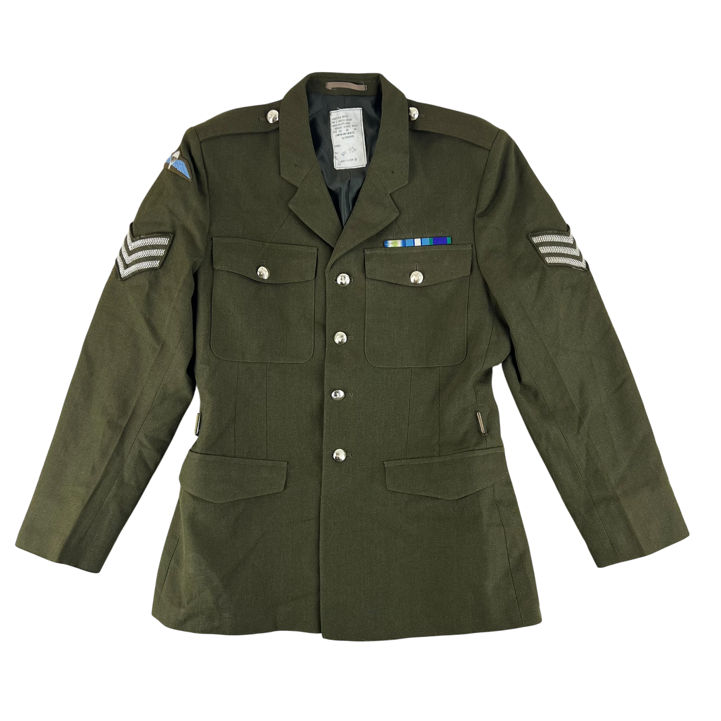 British Army Old Pattern No. 2 Khaki Green Dress Jacket - Parachute Regiment - Large 176/112