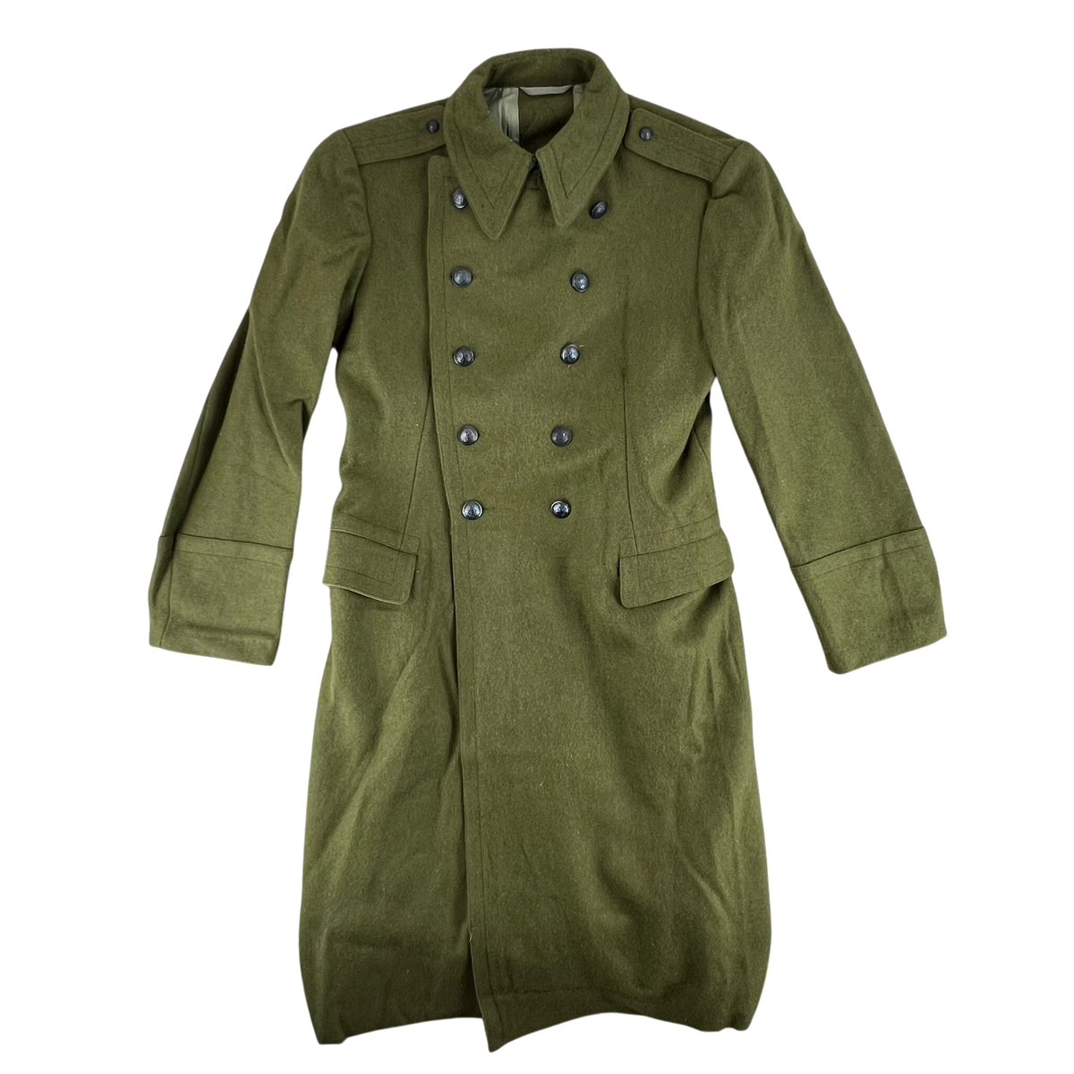 Romanian People's Army 80's Khaki Wool Greatcoat - Medium