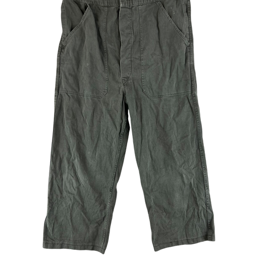 Dutch Army 70s Olive Drab Cotton Coveralls - Medium