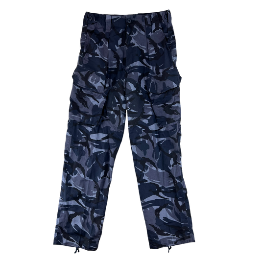British Army OPFOR Blue DPM Camouflage Combat Trousers - W30 L30.5