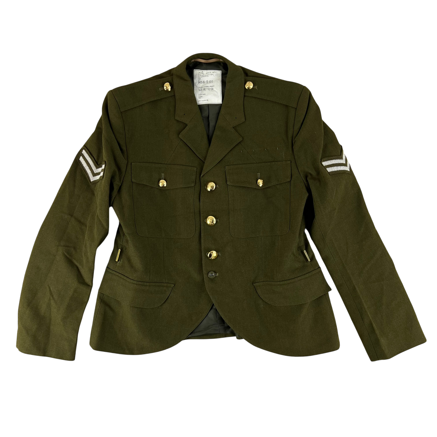 British Army No. 2 Dress Jacket Khaki Green - Royal Regiment of Scotland - Large 180/112