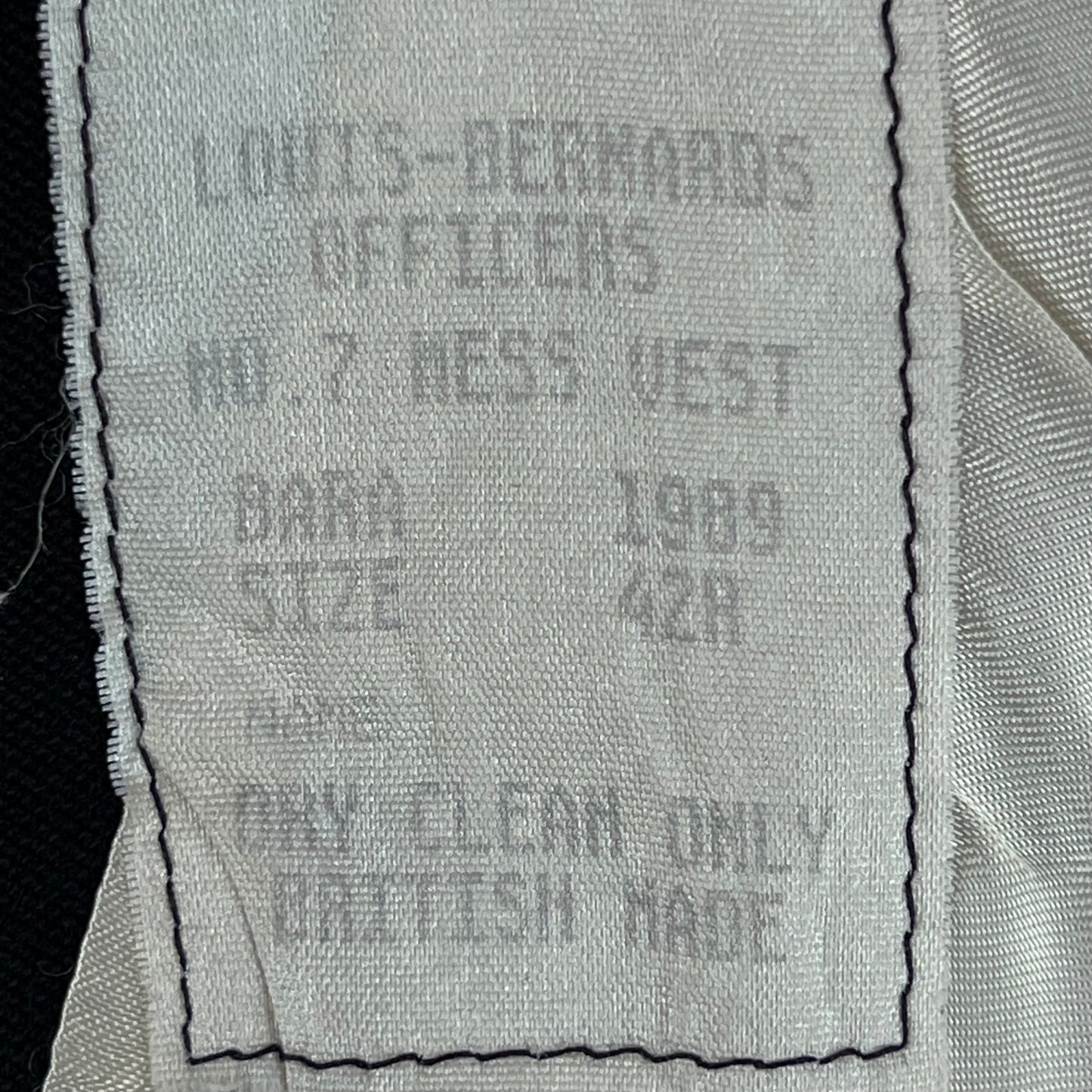 British Royal Navy 80s No. 7 Mess Dress Waistcoat - Medium