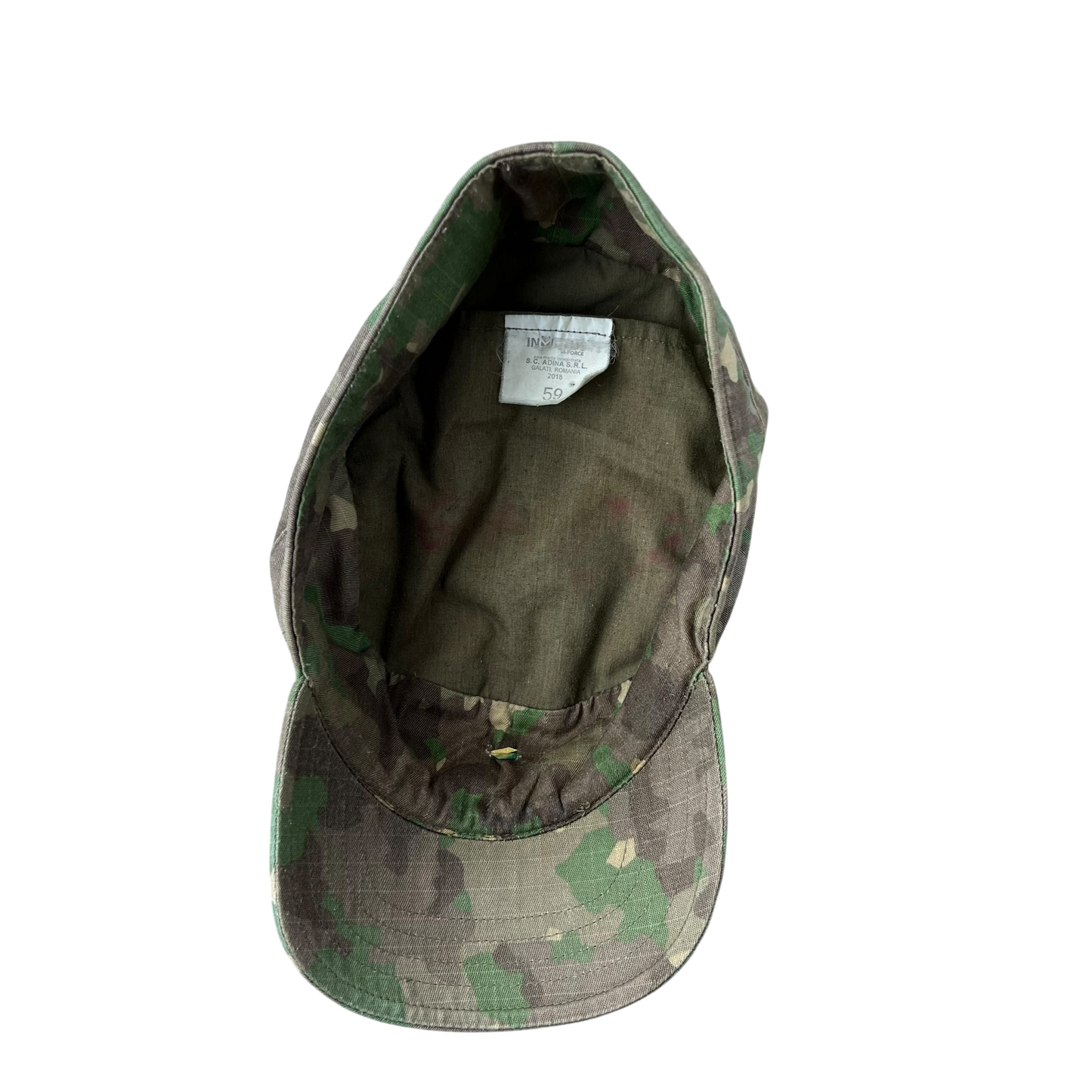 Romanian Army M2017 Woodland Camouflage Cap w/ Badge - Large 59cm