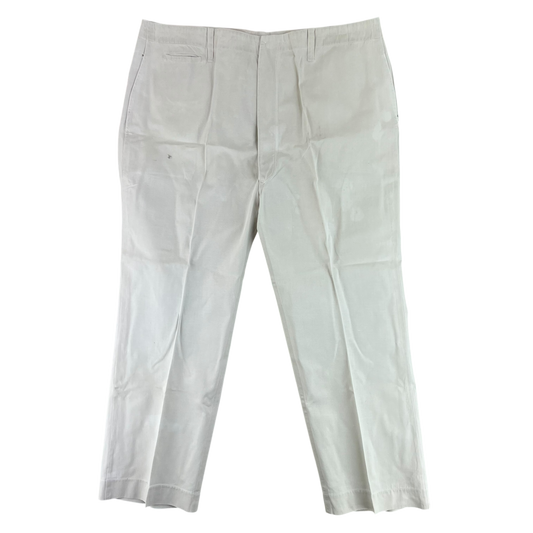 British Merchant Navy 50s Tropical White Trousers - W43 L30
