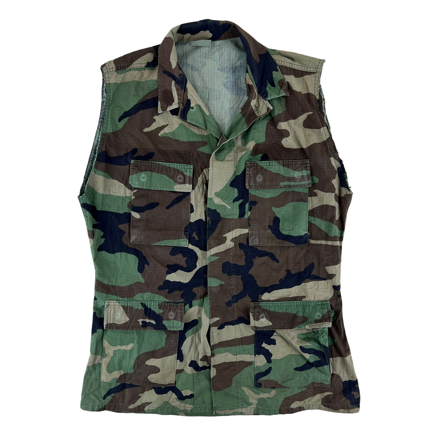 US Army M81 Woodland Camouflage BDU Combat Jacket Vest - Large