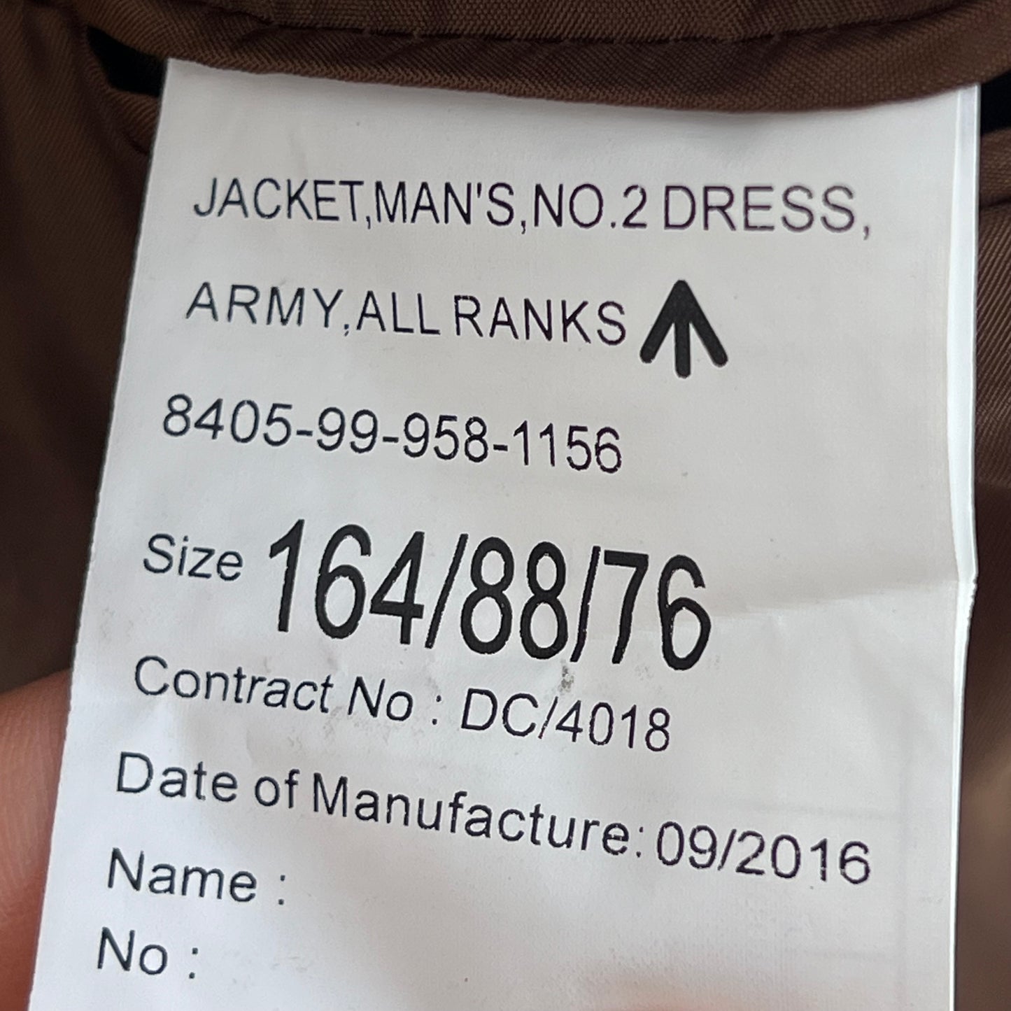 British Army No. 2 FAD Dress Jacket - Gurkha Staff & Personnel Support - Small 164/88