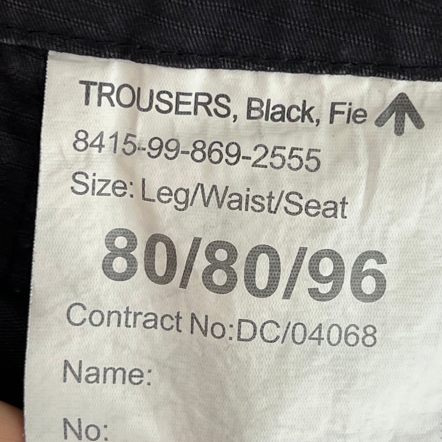 British Army SAS S95 Black Field Trousers - W32 L29