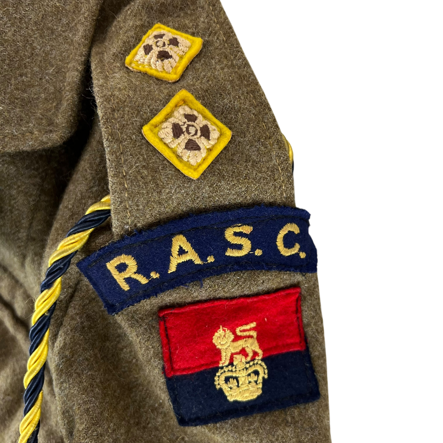 British Army 50s Khaki Ike 1949 Pattern Battle Dress Jacket - RASC - Small SIZE 4