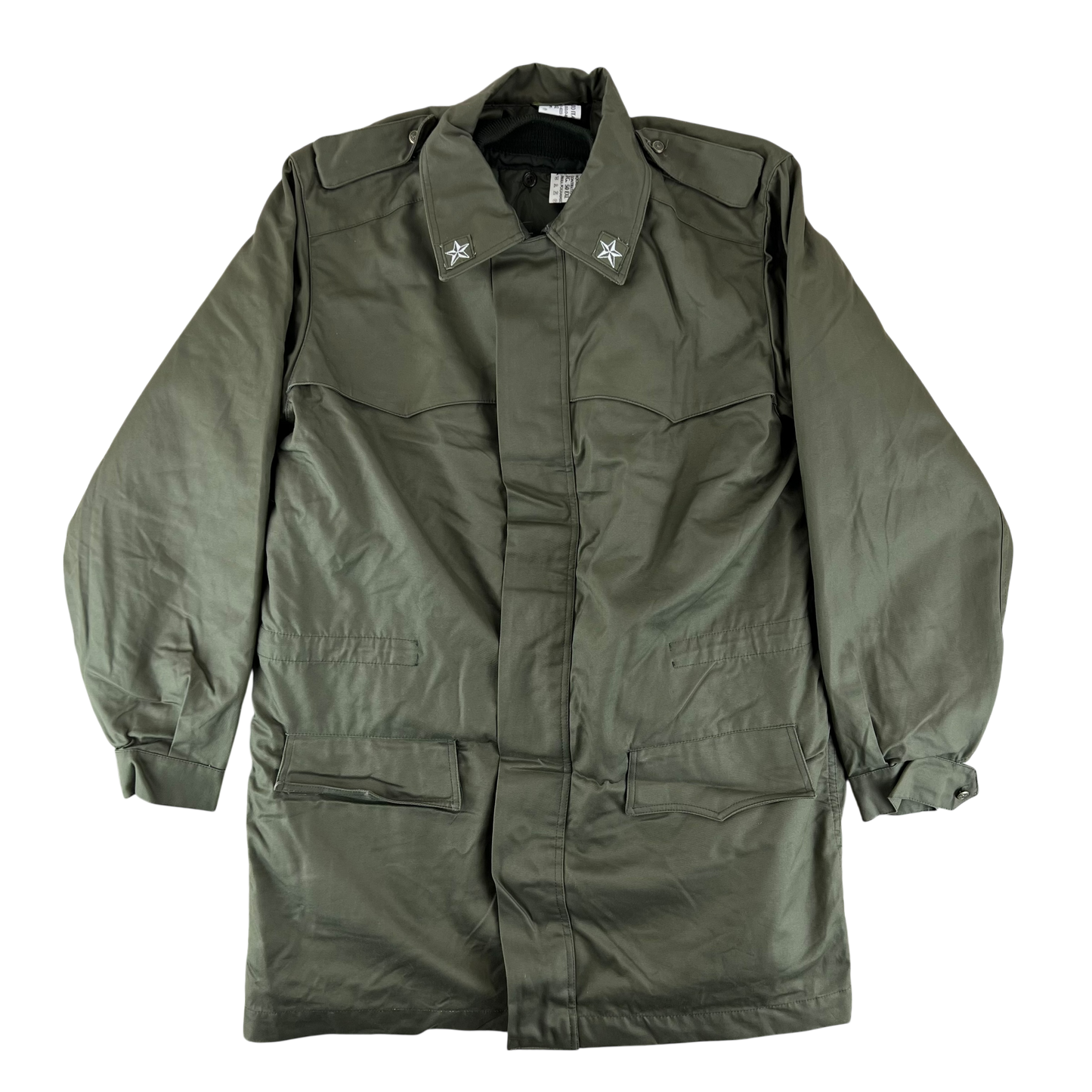 Italian Army Roma 75 Olive Green Drab Parka w/ Winter Liner - Large