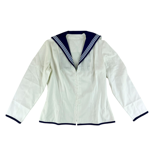 British Royal Navy Women's Class II White Jumper Sailor's Top - Medium 170/96