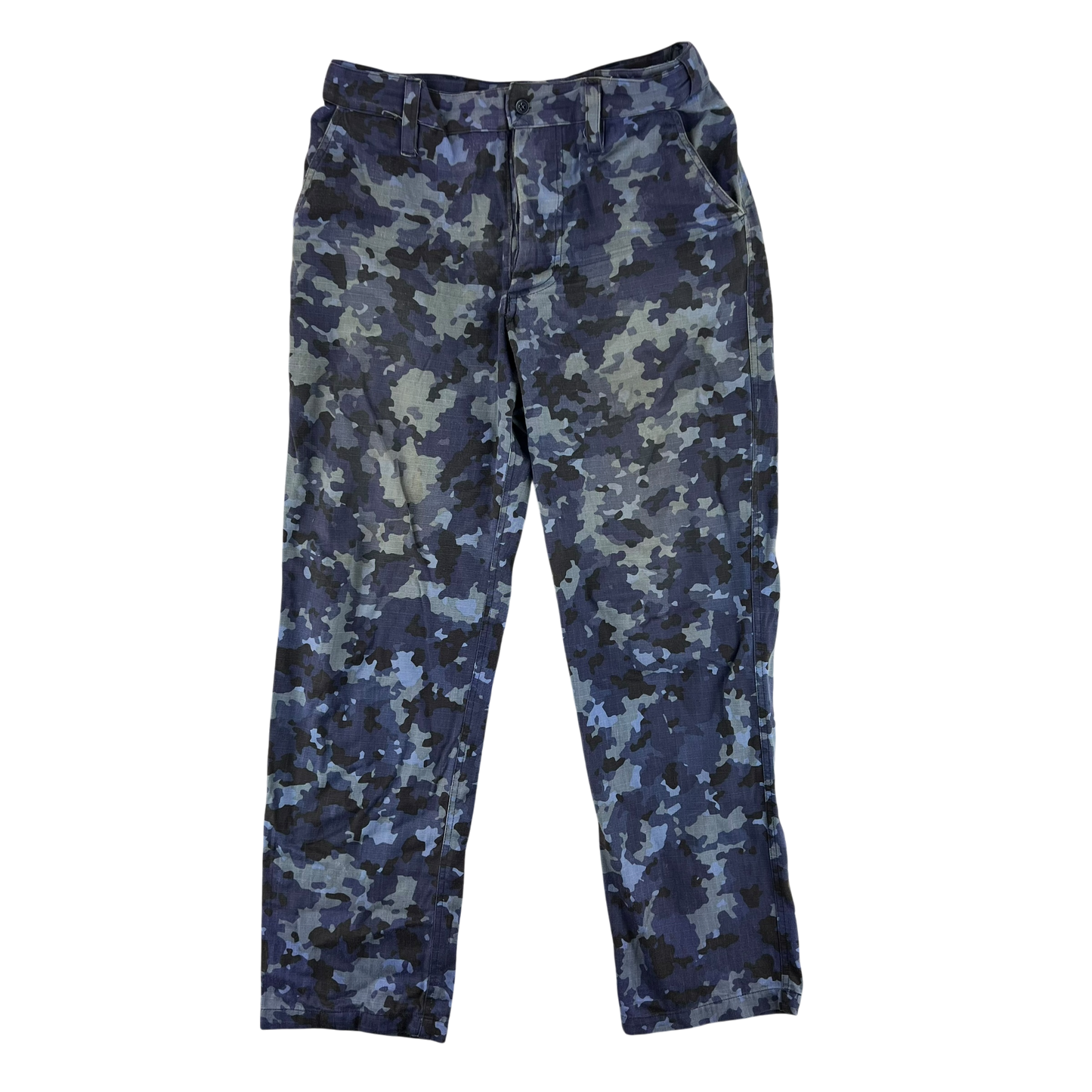 Romanian Navy M2017 Blue Camouflage Ripstop Trousers - W34 L31