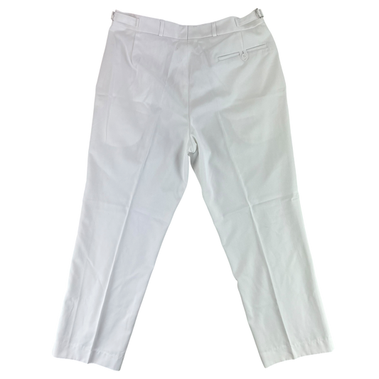 British Royal Navy Officers & Class I White Dress Trousers - W36 L29