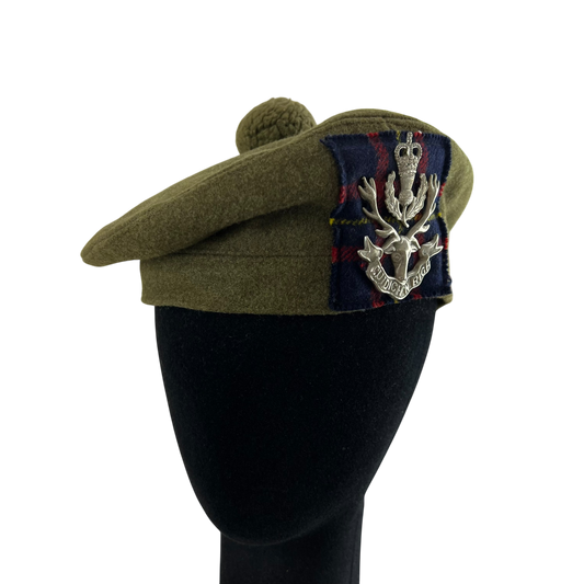 British Army Tam o Shanter w/ Badge - Queen's Own Highlanders - Small