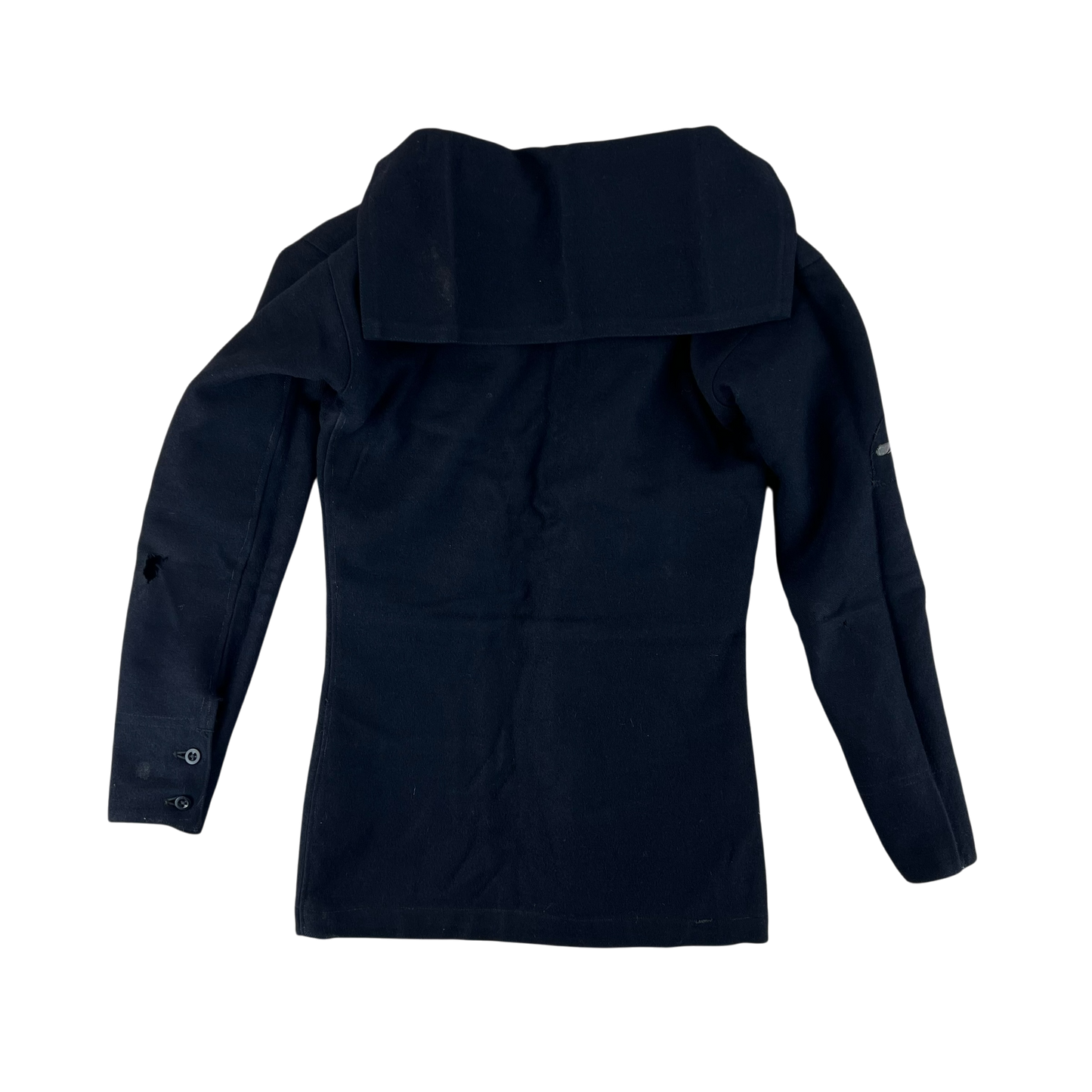 British Royal Navy 40s Class II Black Jumper Sailor's Top - Small