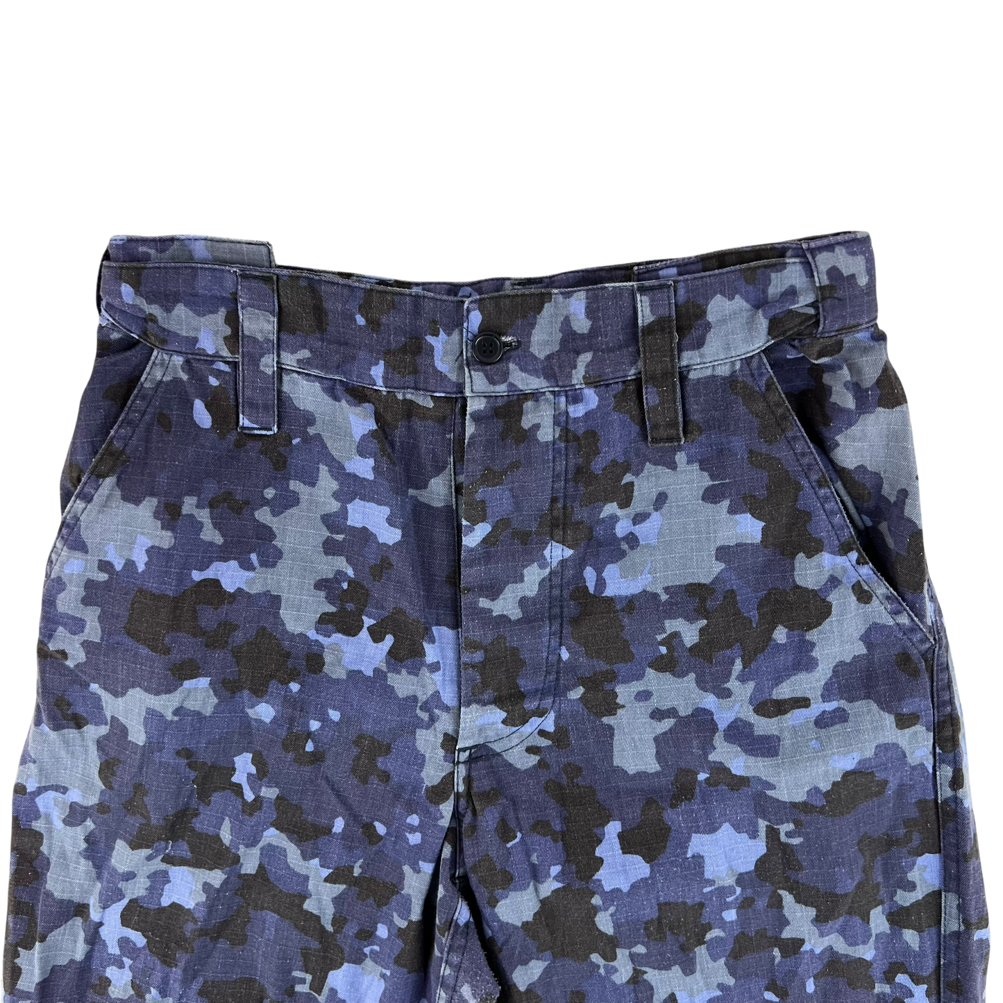 Romanian Navy M2017 Blue Camouflage Ripstop Trousers - W30 L31.5