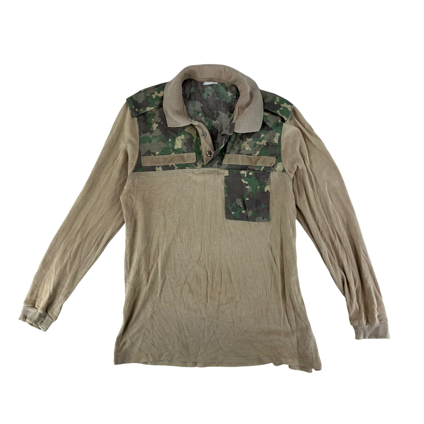 Romanian Army M2017 Woodland Camouflage Polo Top - Medium