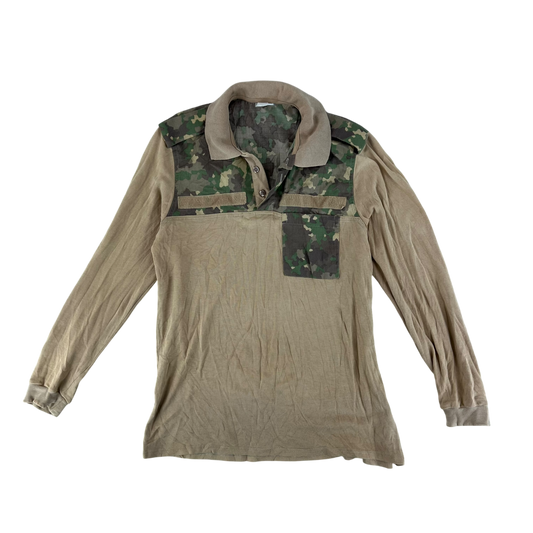 Romanian Army M2017 Woodland Camouflage Polo Top - Medium