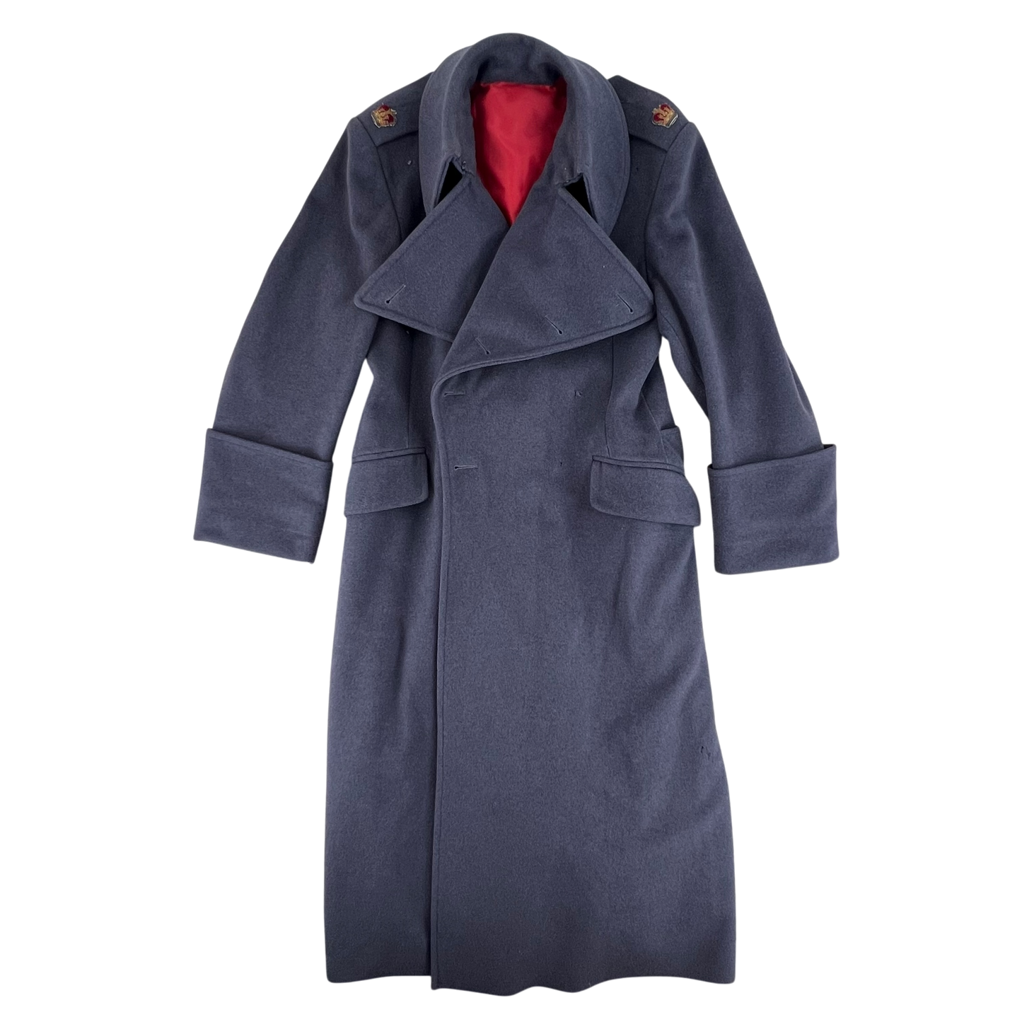 British Army Officer's Double Breasted Wool Greatcoat - Medium