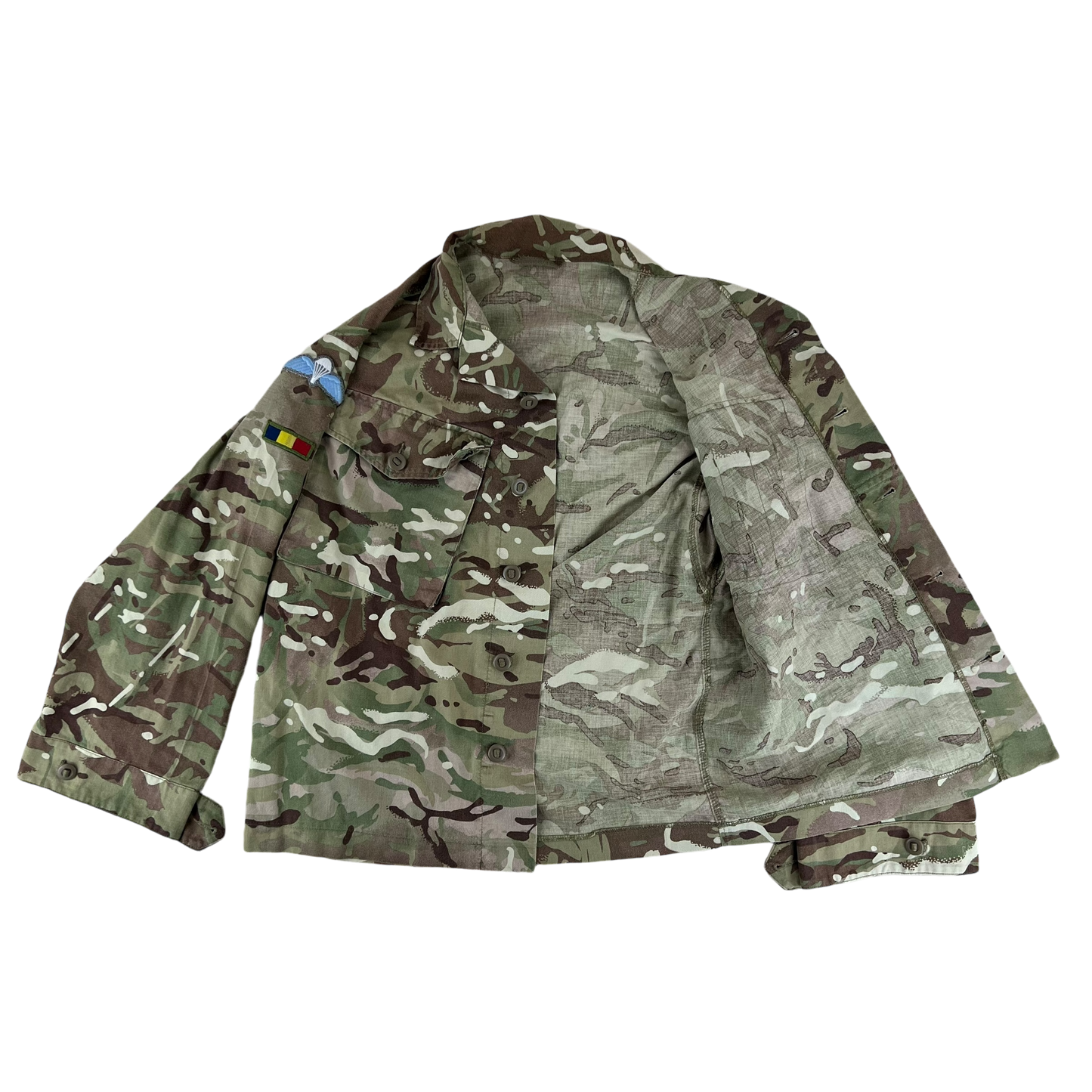 British Army MTP Camouflage Barracks Shirt w/ Patches - Medium 170/96