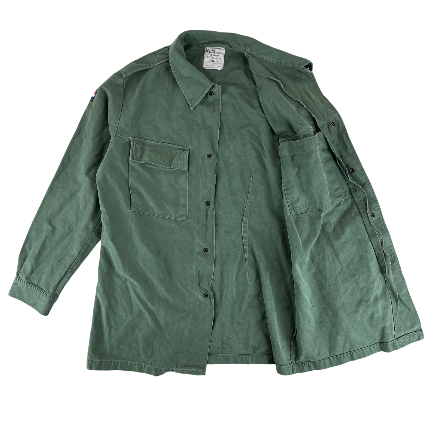 Dutch Army Field Shirt Jacket Green Long Sleeve -