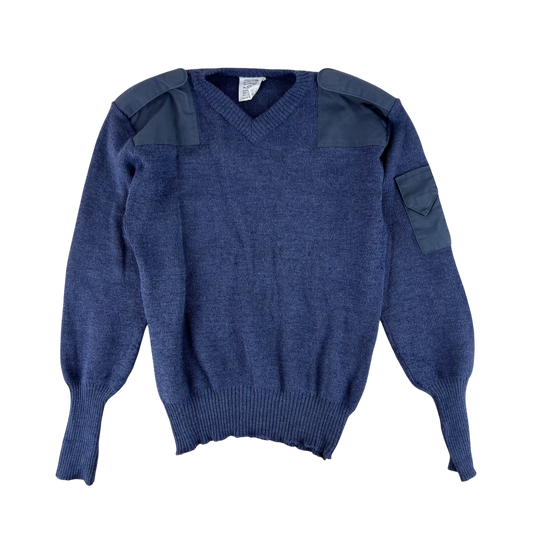 British RAF Wool V Neck Pullover Jersey Jumper - Medium 100cm
