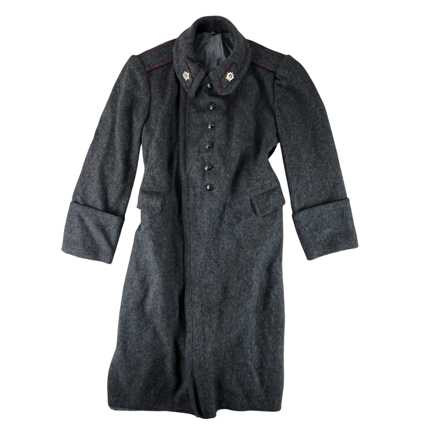 Bulgarian People's Army 70s Grey Wool Greatcoat - Medium