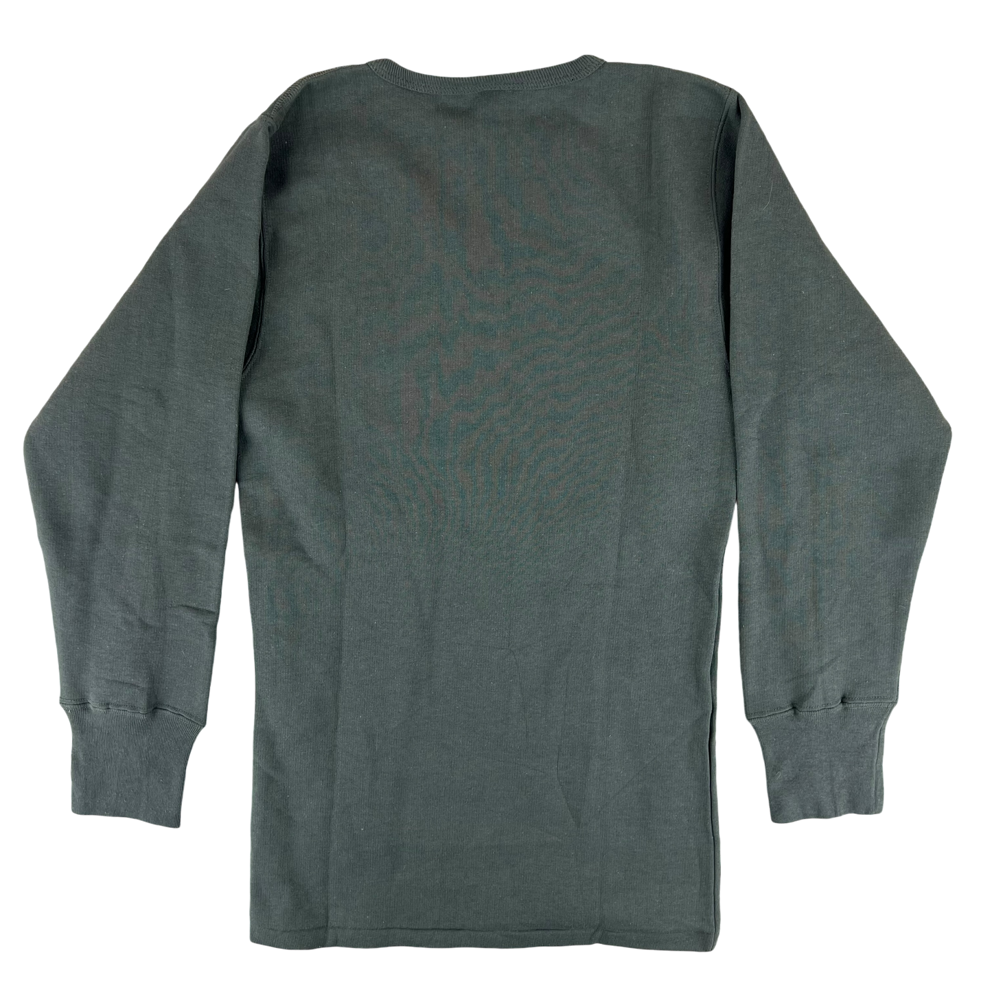 French Army Sweatshirt / Thermal T Shirt Pullover 80s Sage Grey - Small