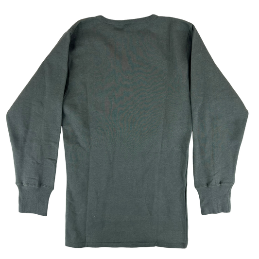 French Army Sweatshirt / Thermal T Shirt Pullover 80s Sage Grey - Small