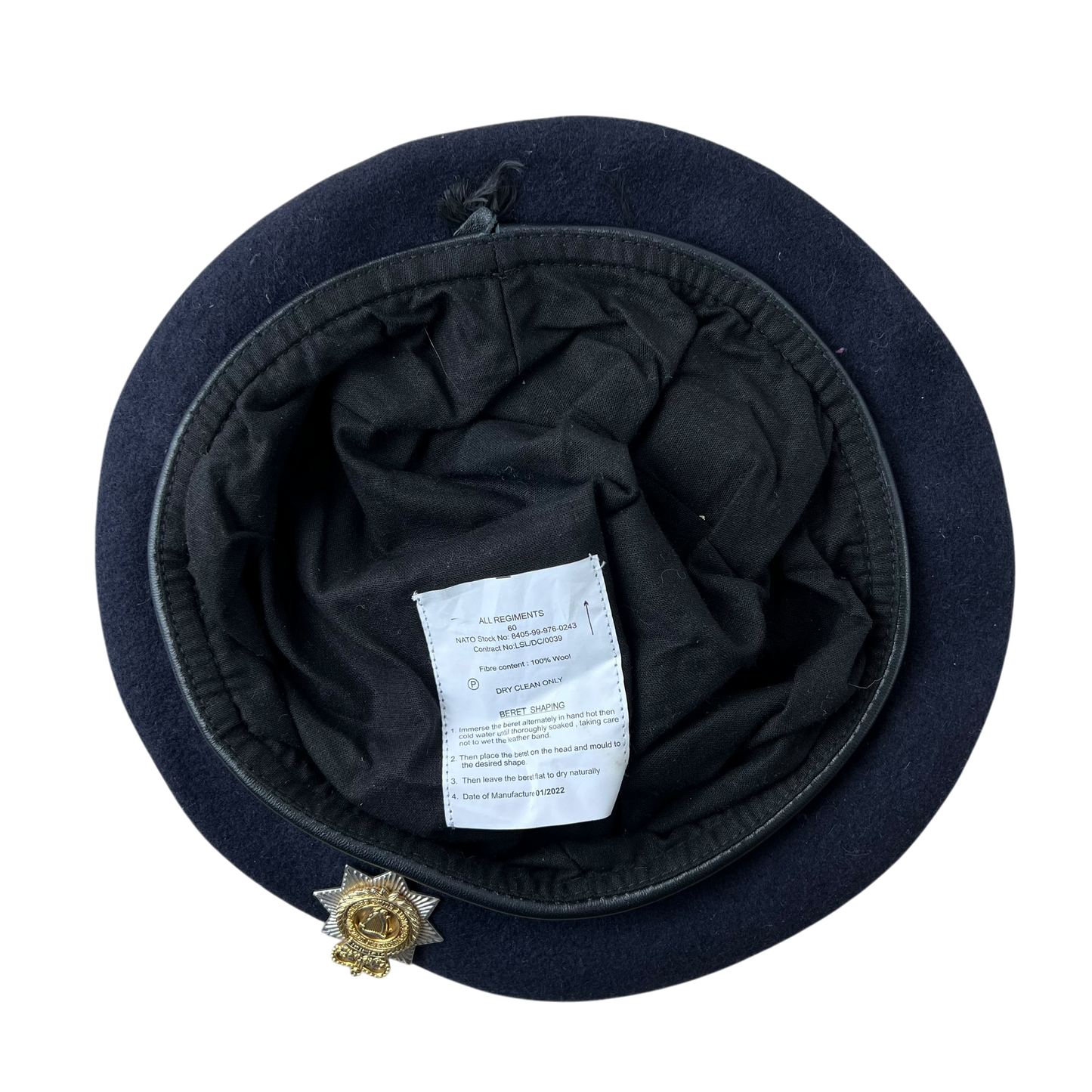 British Army Beret w/ Badge - NISGS - Large 60cm