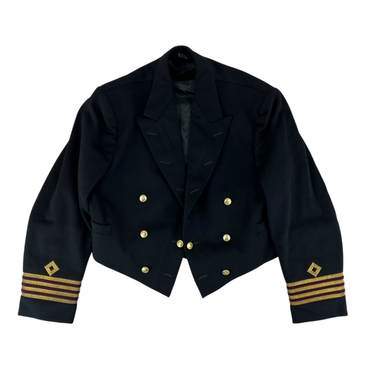 British Royal Navy 70s Mess Dress Jacket - Royal Fleet Auxiliary - Large