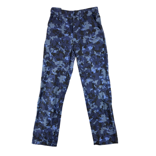 Romanian Navy M2017 Blue Camouflage Ripstop Trousers - W30 L31.5