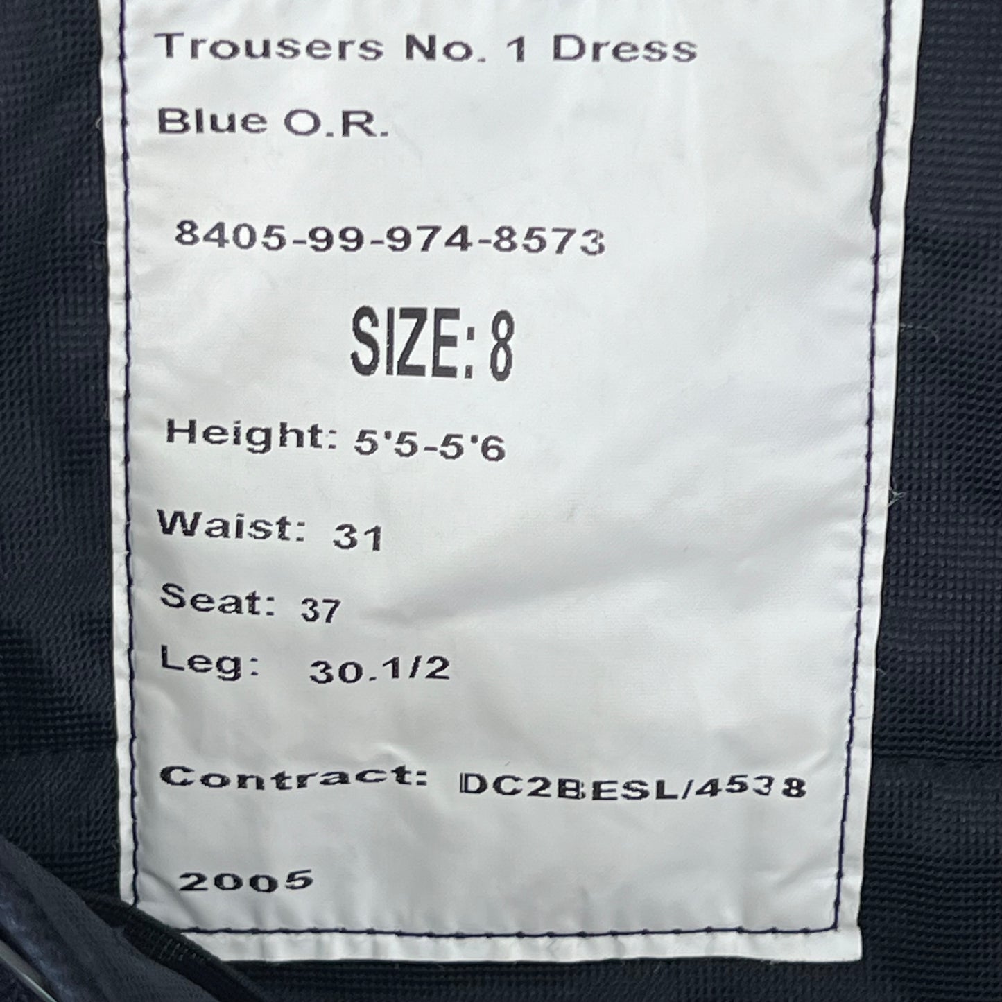 British Army No1 Blues Dress Trousers - Light Infantry / Rifles - W31 L26.5