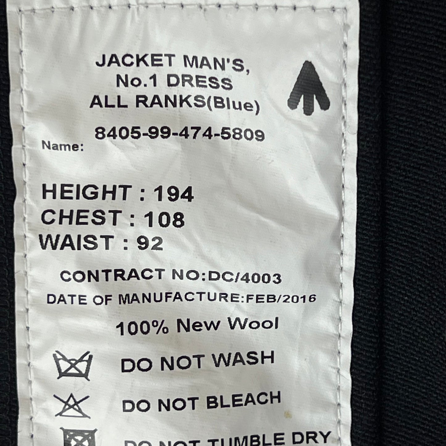 British Army No. 1 Dress Jacket - Mercian Regiment - Large 194/108