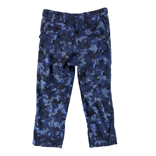 Romanian Navy M2017 Blue Camouflage Ripstop Trousers - W30 L25.5