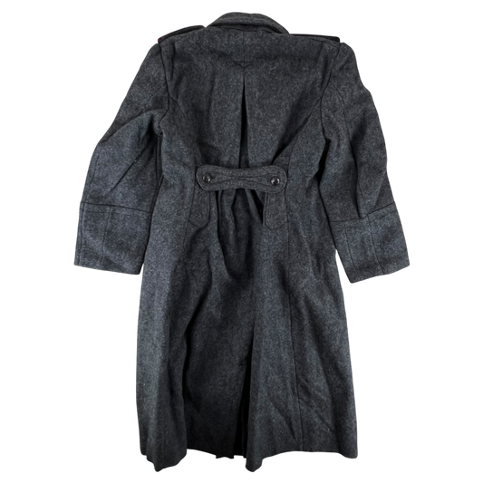 Bulgarian People's Army 50s Grey Wool Greatcoat - Small