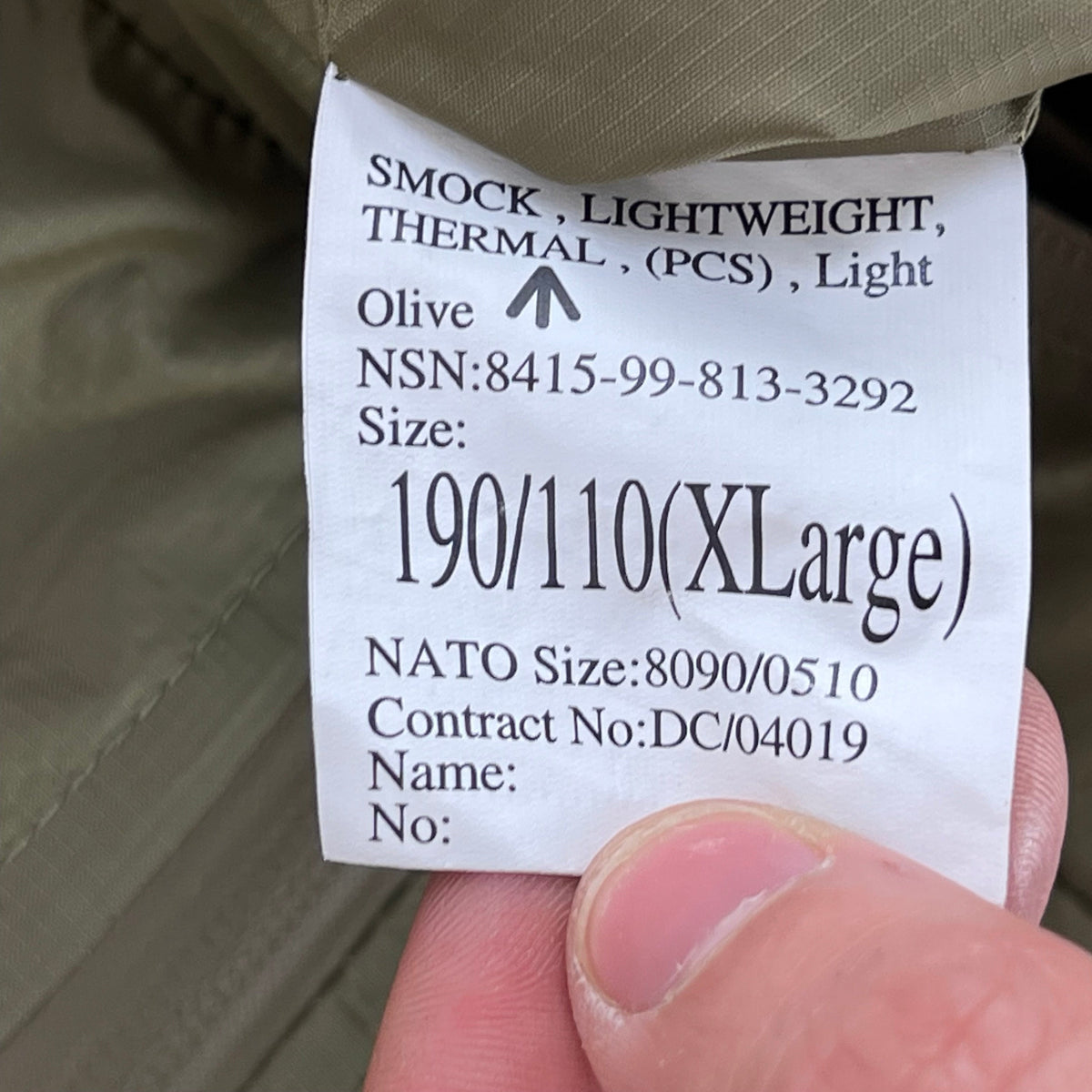 British Army Thermal Buffalo Pullover Smock - X Large