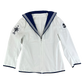 British Royal Navy Class II White Jumper Sailor's Top - Large 170/104