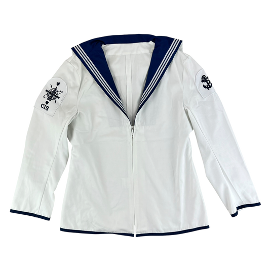 British Royal Navy Class II White Jumper Sailor's Top - Large 170/104