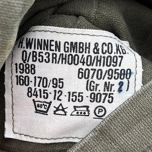 West German Army Shirt Field Grey Long Sleeve - Medium